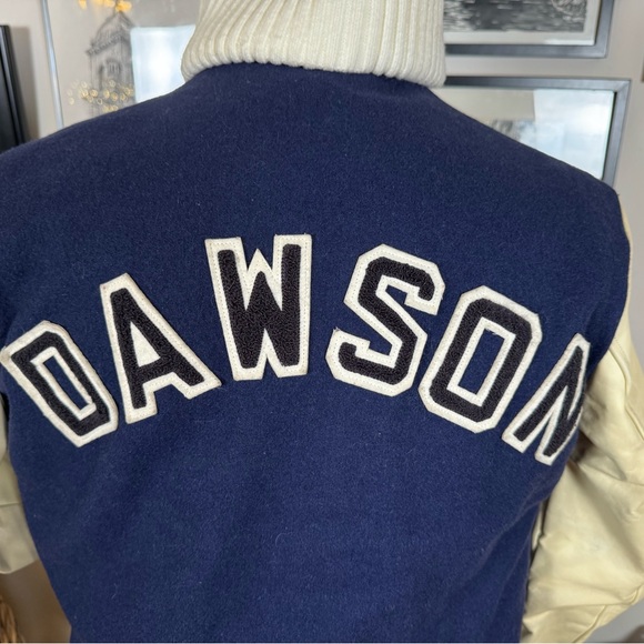 Vintage Dawson College varsity jacket | small | Navy and cream - Picture 1 of 5